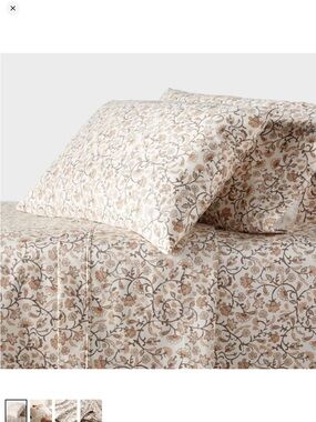 Threshold - Full 400 Thread Count
Performance Sheet Set Cool Floral, Brown